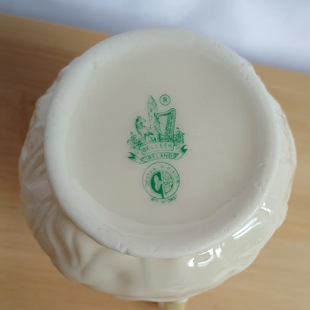 Vintage Belleek Porcelain Creamer Ireland
